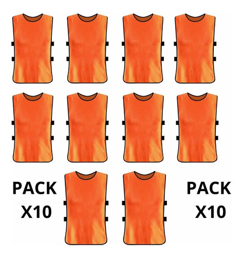 Pack X10 Chaleco Deportivo Petos Xl Extra Grande Adultos