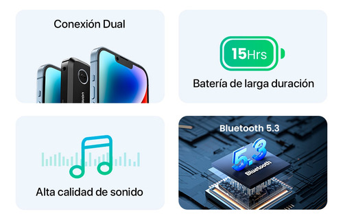 Adaptador Bluetooth 5.3 Ugreen Cm596 Gris Audio