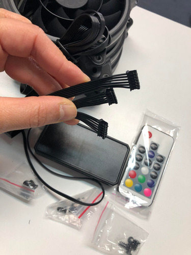 Ventiladores Kit 3 Fanes Led Rgb 120mm Con Control Remoto