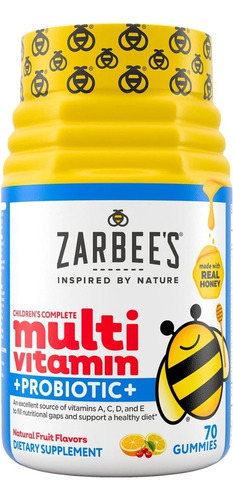 Zarbee's Gomitas Multivitamínicas Para Niños + Probiótico Sabor Berrys