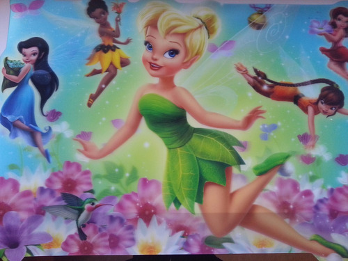 Mantel Individual Lenticular De Tinkerbell Campanita En 3d