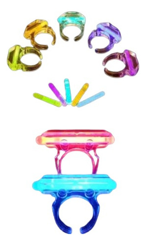 Anillos Luminosos Cotillon Neon Químico Luz Fluo Glow X10