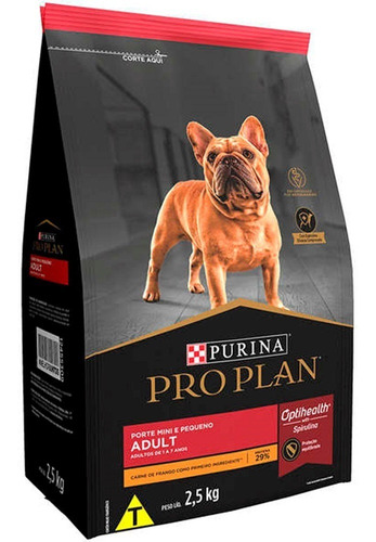 Ração Proplan Adult Cães Raça Mini/peq Frango 2,5kg Purina F