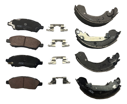 Kit Balatas Delanteras Y Traseras Versa 2017 2018 Fritec