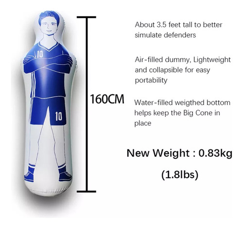 Muñeco Inflable Para Practicar Taekwondo, Boxeo, Kickboxing