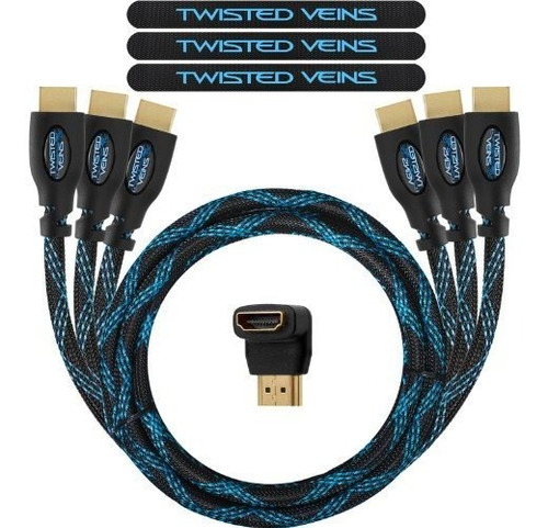 Twisted Veins 3achb6 Cables Hdmi De Alta Velocidad - 6 Pies 