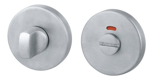 Combo N 10 Cerradura Reversible De Baño Frente Angosto + Manija Doble Acero Inoxidable + Pomo De Baño Acero Inoxidable