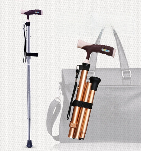 Baston Plegable Con Altura Ajustable Aijia Color Marrón claro