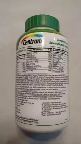 Multivitaminico Centrum Adulto Importado 425 Caps Promoção