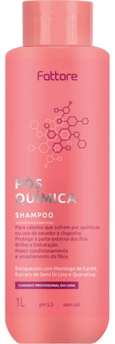 Shampoo Pós-química Fattore 1l Brilho E Hidratação