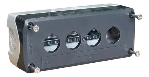 Portabotones Schneider Electric Xald04 Color Gris de 22 mm con 4 Orificios