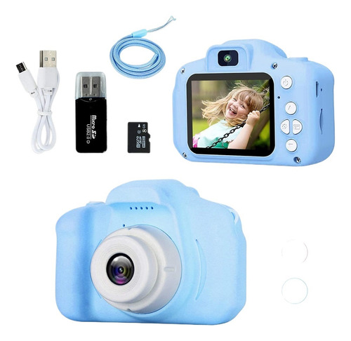 Cámara Digital 1080p Hd Kids Selfie Con Tarjeta De Memoria