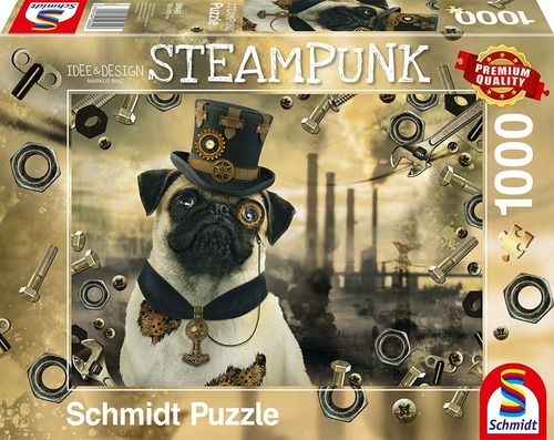 Rompecabezas Puzzle Schmidt Mascotas Perros Pug 1000 Piezas
