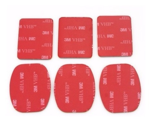 Imagem 1 de 6 de Adesivo 3m Para Suporte Plano Curvo Gopro Hero (6un)