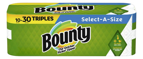 Toallas De Papel Bounty Select-a-size, 10 Rollos Triples