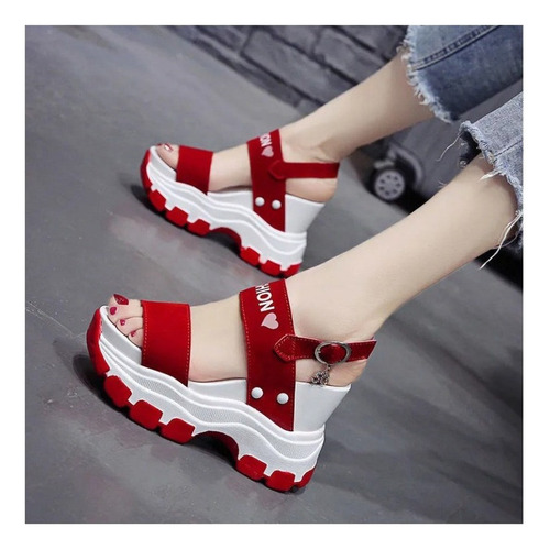 Sandalias Casuales De Cuña Con Plataforma De Moda Para Mujer
