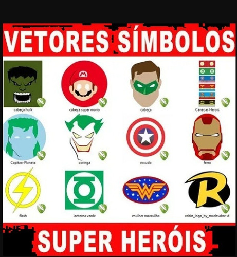 Arte Vetores Imagens Símbolos Super Herois Corel Cdr