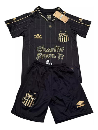Camisa E Short Infantil Futeb Santos Charlie Brow Jr 2024/25