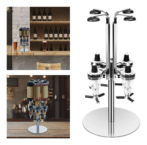 Barra De 4 Botellas Dispensador De Licor De Bebidas