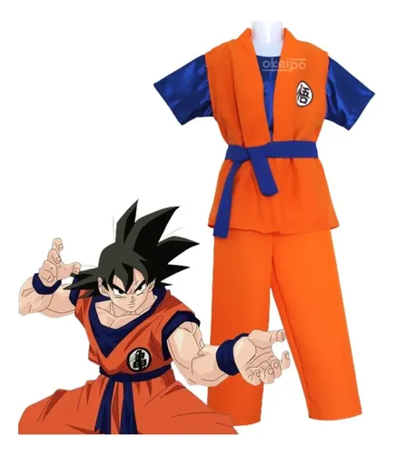 Disfraz De Goku Bebé Dragon Ball – Mono Con Peluca Y Cubrebotas, Talla 7-12 Meses, Oficial Y Súper Cute