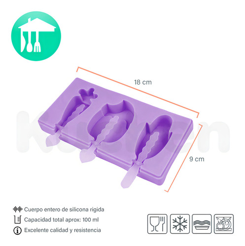 Molde de sorvete, balde de silicone, cores variadas