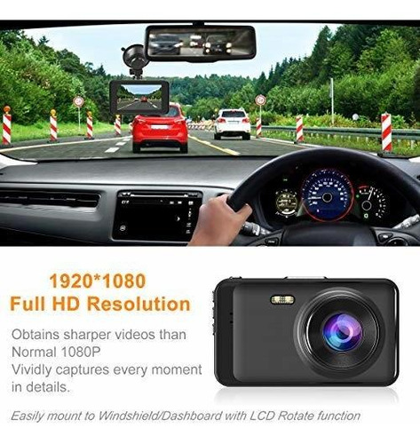 Cam Car Full Hd Screen Degree Wide Angle Ips Wdr Lens On Gb