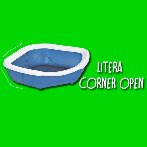 Imagen 2 de 10 de Litera Sanitaria Cancat Corner Open Azul Con Borde Gato