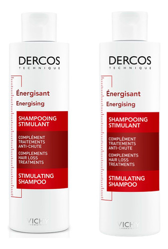Set Shampoo Dercos Anticaida Energizante Vichy 200 Ml X2