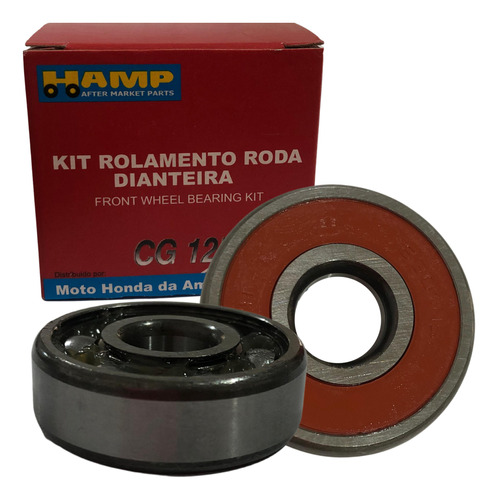 Kit Rolamento Roda Dianteiro Cg 125/150/160 Hamp Original 