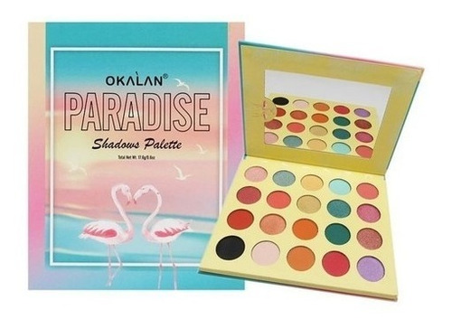 Paleta De Sombras Paradise By Okalan 20 Colores