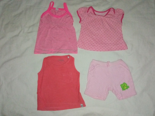 Lote Blusas Beba Short 3 _ 6 Meses Remeras