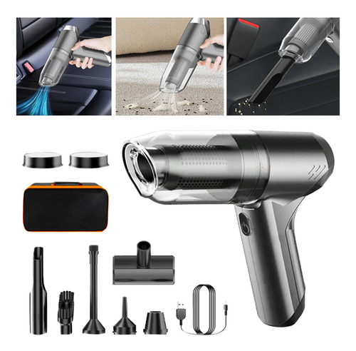 Aspirador De Mano 120 W Con Cepillo Para Gris Con Bolsa