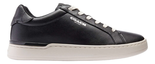 Tenis Coach Clt Casual De Piel Negro De Mujer 100% Original