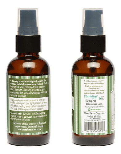 Shea Terra Organics Argán Y Romero Aceite Limpiador | El Tra