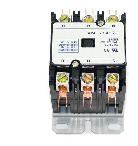Imagen 2 de 4 de Contactor 3 Polos 30 Amps Bobina 120vac 50/60hz