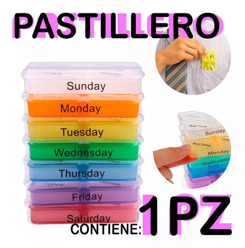 Pastillero Semanal Organizador Medicamentos 4 Espacios F