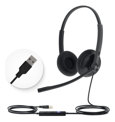 Yealink Uh34 - Auriculares Usb Con Cable Y Micrfono, Auricul