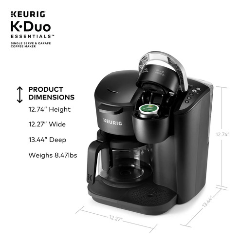 Cafetera Doble Keurig K-duo Essentials, De Un Solo | Envío gratis