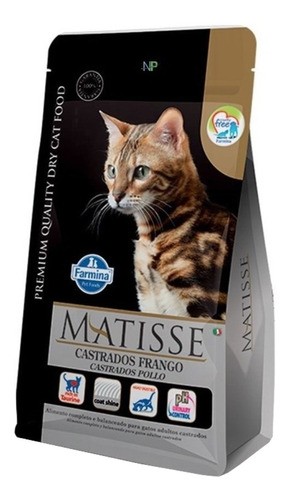 Alimento Matisse Premium Quality Castrados para gato adulto sabor frango em sacola de 7.5kg