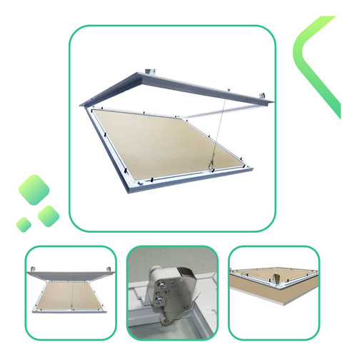 Kit 2 Alçapão Forro Drywall Tampa Gesso Click 40x40 60x60