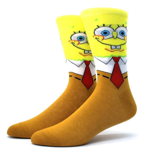 Meias De Desenho Animado Do Bob Esponja Calça Quadrada Para