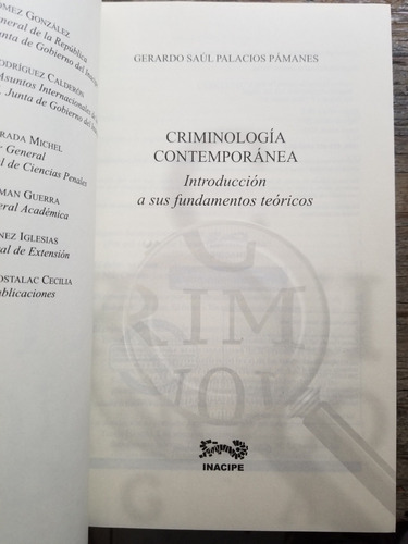 A0 Criminología Contemporánea Gerardo Saul Palacios Pamanes (Usado)