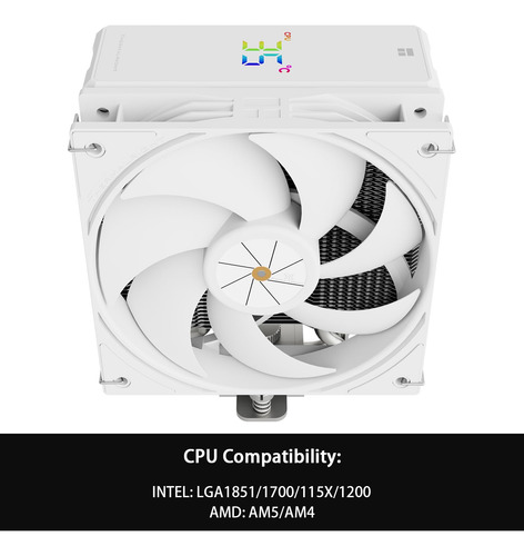 Enfriador De Aire De Cpu Blanco Digital Thermalright Assassi