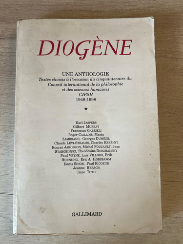 Diogene Une Anthologie - Jaspers Murray Gabrieli Otros