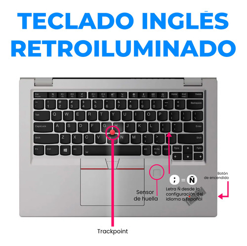 Laptop Lenovo Thinkpad Core I5 10th 16gb Ram 512gb Ssd+funda Plateado (Reacondicionado)