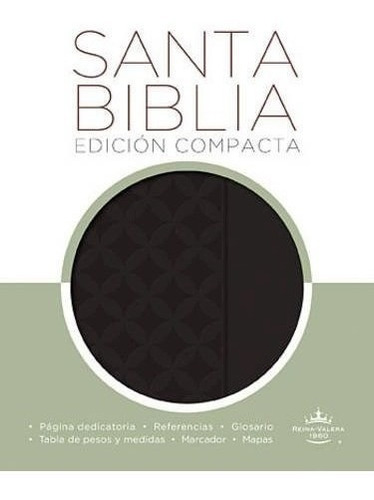 Libro Santa Biblia Edicion Compacta Color Negra Rvr 1960 De 