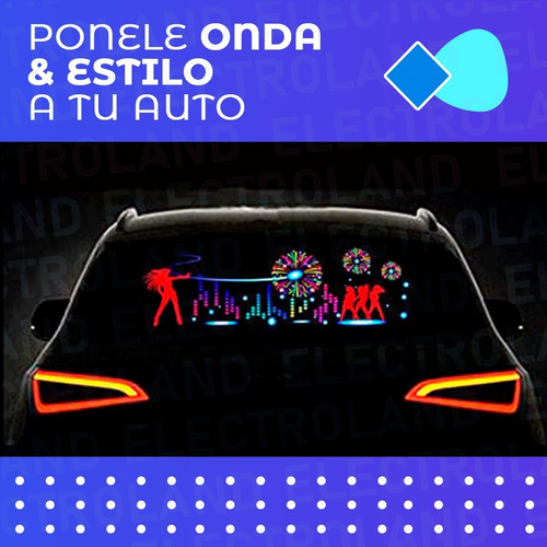 Imagen 7 de 10 de Luces Ritmicas Para Auto Auto Adhesivas Led Luneta Rgb 90cm