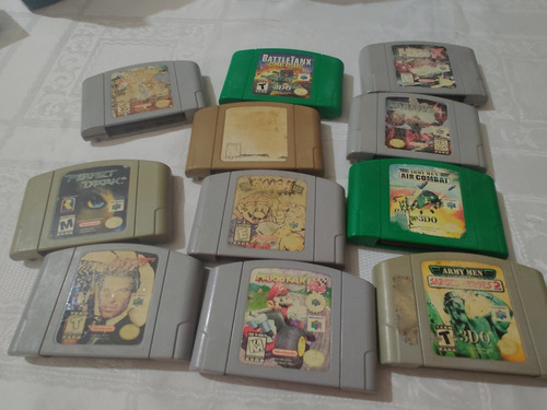 Paquete De 10 Cartuchos Para Nintendo 64 Originales.
