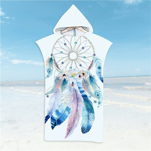 Toalla Con Capucha Bata De Playa De Microfibra