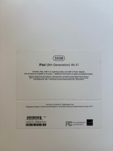 Ipad. 10.2 8va Generación. Apple. Usado. Con Funda Y Teclado Gris Oscuro (Usado)